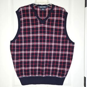 Academia Grandpa Preppy Polo Golf Ralph Lauren Sweater Vest XL Mens Vintage